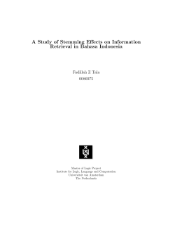 A Study of Stemming Effects on Information Retrieval in Bahasa