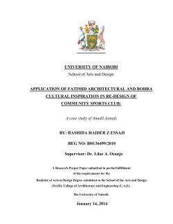 application of fatimid architectural and bohra cultural inspiration in re