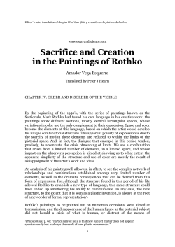 Sacrifice and Creation in the Paintings of Rothko