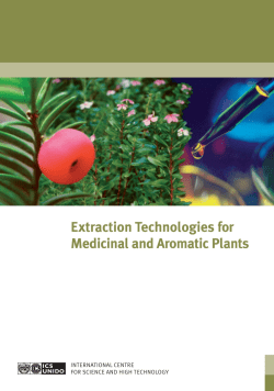 Extraction Technologies for Medicinal and Aromatic Plants