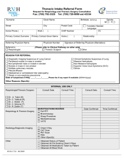 Thoracic Intake Referral Form