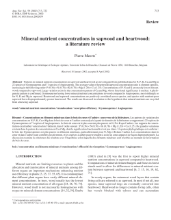 - Annals of Forest Science