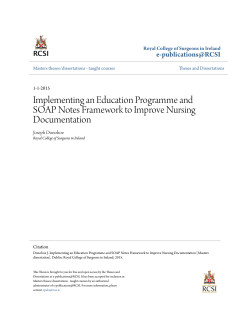 Implementing an Education Programme and SOAP Notes