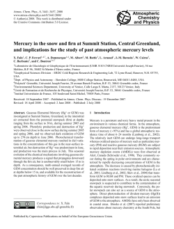 Mercury in the snow and firn at Summit Station, Central Greenland