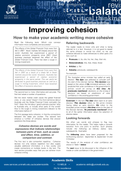 Improving cohesion