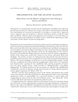 ORGANIZED EVIL AND THE ATLANTIC ALLIANCE Moral Panics