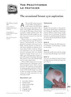 The occasional breast cyst aspiration