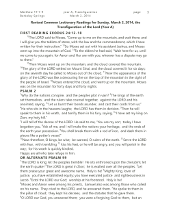 1 Revised Common Lectionary Readings for