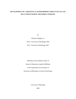 DEVELOPMENT OF A PERCEPTUAL HYPERTHERMIA INDEX TO