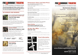 0844 847 1652 - Finborough Theatre