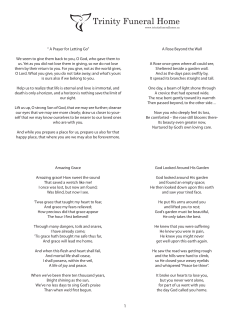 Poems For Memorial Folders