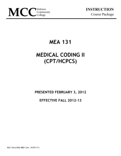 mea 131 medical coding ii (cpt/hcpcs)