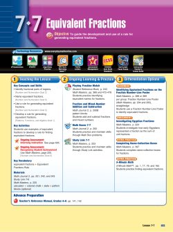 Equivalent Fractions