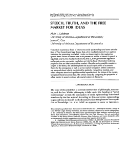speech, truth, and the free market for ideas