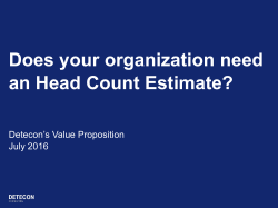 Does your organization need an Head Count Estimate?