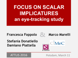 Focus on Scalar Implicatures: An eye