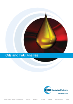 Oils and Fats Analysis