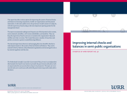 Improving internal checks and balances in semi