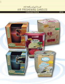 air freshening candles - Old Williamsburgh Candle