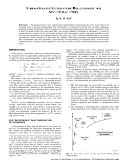 STRESS-STRAIN-TEMPERATURE RELATIONSHIP FOR