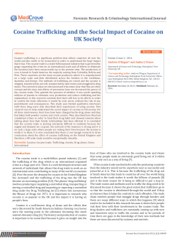 Cocaine Trafficking and the Social Impact of Cocaine on UK Society
