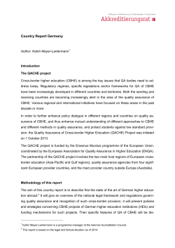 Country Report Germany