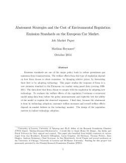 Emission Standards on the European Car Market.