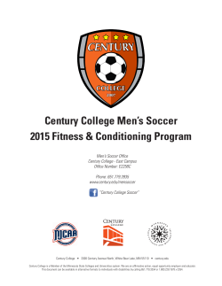 Century College Men`s Soccer 2015 Fitness