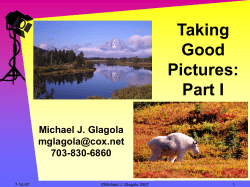Digital Photography: Taking Good Pictures, Part 1
