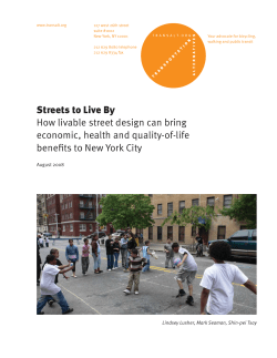 Streets to Live By - Transportation Alternatives