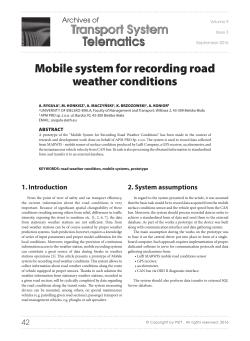 Mobile system for recording road weather conditions