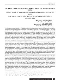 ASPECTS Of VERBAL COMMUNICATION BETWEEN NURSES