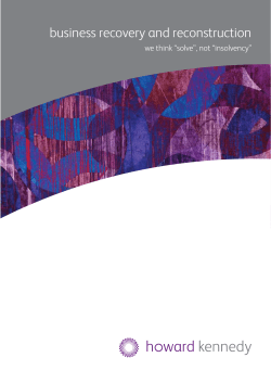 business recovery and reconstruction