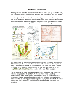 Keeping a Field Journal