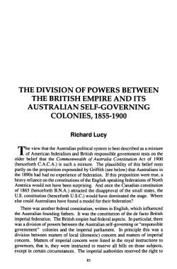the division of powers between the british empire and its