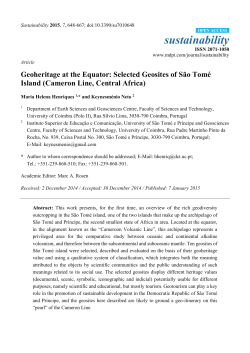Geoheritage at the Equator: Selected Geosites of S&atilde;o Tom&eacute; Island