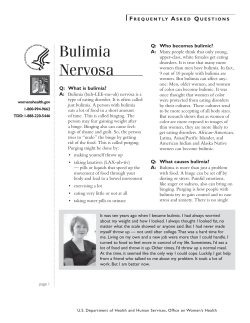 A: Who becomes bulimic? - Los Olivos Women`s Medical Group