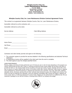 Lawn Maintenance Division
