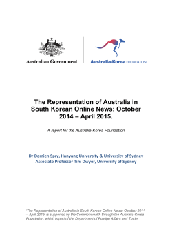 The Representation of Australia in South Korean Online News