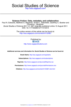 Social Studies of Science - Paul N. Edwards