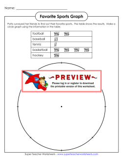 Pie Graph: Sports - Super Teacher Worksheets