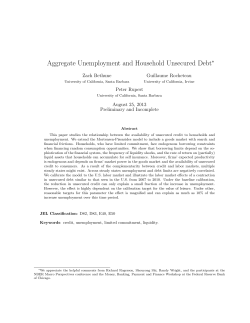 Aggregate Unemployment and Household Unsecured Debt