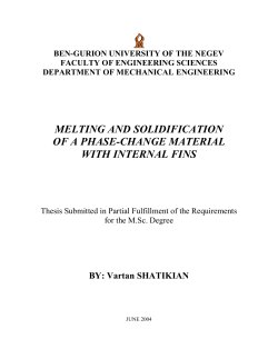 melting and solidification of a phase