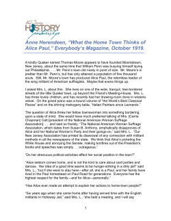 Anne Herendeen, &ldquo;What the Home Town Thinks of Alice Paul