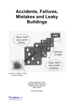 Accidents, Failures, Mistakes and Leaky Buildings