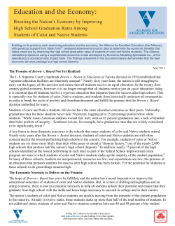 Education and the Economy