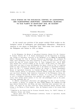 field studies on the biological control of leafhoppers and