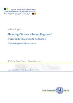 Shooting Citizens - Saving Regimes? - polsoz.fu-berlin.de