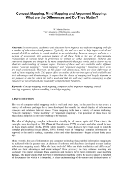 Concept Mapping, Mind Mapping and Argument