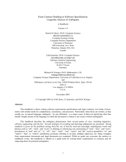 From Contract Drafting to Software Specification: Linguistic Sources